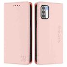 For Nokia G42 / G310 RC01 Dual-Folded Magnetic Suction RFID Leather Phone Case(Pink) - 2