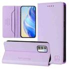 For Nokia G42 / G310 RC01 Dual-Folded Magnetic Suction RFID Leather Phone Case(Light Purple) - 1