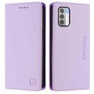 For Nokia G42 / G310 RC01 Dual-Folded Magnetic Suction RFID Leather Phone Case(Light Purple) - 2