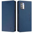 For Nokia G42 / G310 RC01 Dual-Folded Magnetic Suction RFID Leather Phone Case(Dark Blue) - 2