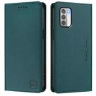 For Nokia G42 / G310 RC01 Dual-Folded Magnetic Suction RFID Leather Phone Case(Dark Green) - 2