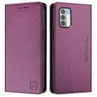 For Nokia G42 / G310 RC01 Dual-Folded Magnetic Suction RFID Leather Phone Case(Violet) - 2