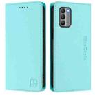 For Nokia G400 RC01 Dual-Folded Magnetic Suction RFID Leather Phone Case(Mint Green) - 2