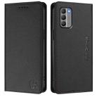 For Nokia G400 RC01 Dual-Folded Magnetic Suction RFID Leather Phone Case(Black) - 2