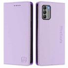 For Nokia G400 RC01 Dual-Folded Magnetic Suction RFID Leather Phone Case(Light Purple) - 2