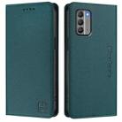 For Nokia G400 RC01 Dual-Folded Magnetic Suction RFID Leather Phone Case(Dark Green) - 2