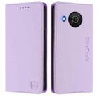 For Nokia X20 / X10 RC01 Dual-Folded Magnetic Suction RFID Leather Phone Case(Light Purple) - 2