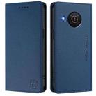 For Nokia X20 / X10 RC01 Dual-Folded Magnetic Suction RFID Leather Phone Case(Dark Blue) - 2