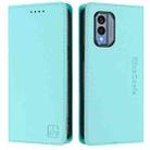 For Nokia X30 5G RC01 Dual-Folded Magnetic Suction RFID Leather Phone Case(Mint Green) - 2