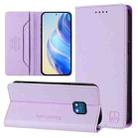 For Nokia XR20 RC01 Dual-Folded Magnetic Suction RFID Leather Phone Case(Light Purple) - 1