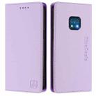 For Nokia XR20 RC01 Dual-Folded Magnetic Suction RFID Leather Phone Case(Light Purple) - 2