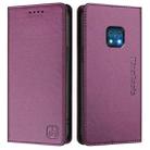 For Nokia XR20 RC01 Dual-Folded Magnetic Suction RFID Leather Phone Case(Violet) - 2
