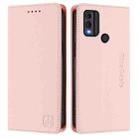 For Nokia C22 RC01 Dual-Folded Magnetic Suction RFID Leather Phone Case(Pink) - 2