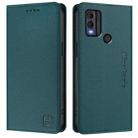 For Nokia C22 RC01 Dual-Folded Magnetic Suction RFID Leather Phone Case(Dark Green) - 2