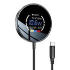 Yesido DS28 15W Smart Digital Display Magnetic Wireless Charger, Length:1.2m(Black) - 1