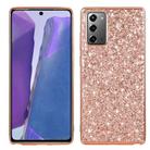 For Samsung Galaxy Note20 Ultra Glitter Powder Shockproof TPU Protective Case(Rose Gold) - 1