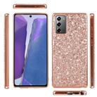 For Samsung Galaxy Note20 Ultra Glitter Powder Shockproof TPU Protective Case(Rose Gold) - 2