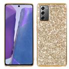 For Samsung Galaxy Note20 Ultra Glitter Powder Shockproof TPU Protective Case(Golden) - 1