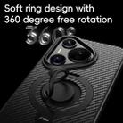 For Huawei Pura 70 Pro / 70 Pro+ Carbon Fiber MagSafe Phone Case with 360 Degree Rotating Holder(Black Silver) - 2