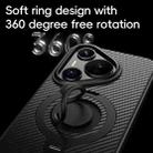 For Huawei Pura 70 Ultra Carbon Fiber MagSafe Phone Case with 360 Degree Rotating Holder(Black Gold) - 2