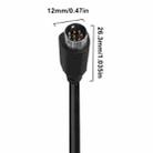 90 Degree mini DIN 8 Pin TV Audio Adapter Cable S-Video TV Box Cable, Length:0.5m(Black) - 3