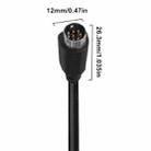 90 Degree mini DIN 8 Pin TV Audio Adapter Cable S-Video TV Box Cable, Length:1.8m(Black) - 3