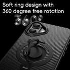 For iPhone 16 Plus Carbon Fiber MagSafe Phone Case with 360 Degree Rotating Holder(Black Gold) - 2