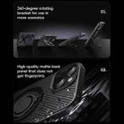 For iPhone 15 Plus / 14 Plus Carbon Fiber MagSafe Phone Case with 360 Degree Rotating Holder(Black Grey) - 3