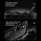 For iPhone 13 Pro Max Carbon Fiber MagSafe Phone Case with 360 Degree Rotating Holder(Black Silver) - 3