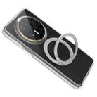 For Huawei Mate 70 Frosted 360 Degree Rotating Holder Phone Case(Transparent) - 3