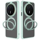 For Huawei Mate 70 Pro / 70 Pro+ Frosted 360 Degree Rotating Holder Phone Case(Green) - 1