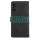 For Samsung Galaxy S24 FE 5G Grid Stitching Leather Phone Case with Lanyard(Black) - 3