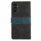 For Samsung Galaxy S24 5G Grid Stitching Leather Phone Case with Lanyard(Black) - 3