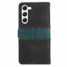 For Samsung Galaxy S23+ 5G Grid Stitching Leather Phone Case with Lanyard(Black) - 3