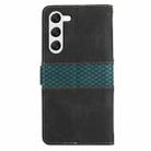 For Samsung Galaxy S23 5G Grid Stitching Leather Phone Case with Lanyard(Black) - 3