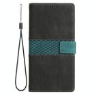 For Samsung Galaxy A26 5G Grid Stitching Leather Phone Case with Lanyard(Black) - 2