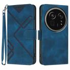 For Sharp Aquos R9 Pro Line Pattern Skin Feel Leather Phone Case(Royal Blue) - 1