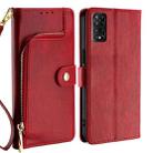 For TCL 50 5G Zipper Bag Leather Phone Case(Red) - 1