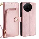 For TCL 50 XL Zipper Bag Leather Phone Case(Rose Gold) - 1