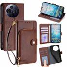 For TCL 50 NxtPaper 5G Zipper Bag Leather Phone Case(Brown) - 1