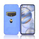 For Huawei Honor 30 Carbon Fiber Texture Horizontal Flip TPU + PC + PU Leather Case with Card Slot(Blue) - 3