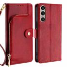 For Sony Xperia 1 VI Zipper Bag Leather Phone Case(Red) - 1