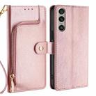 For Sony Xperia 1 VI Zipper Bag Leather Phone Case(Rose Gold) - 1