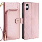 For Sony Xperia 10 VI Zipper Bag Leather Phone Case(Rose Gold) - 1