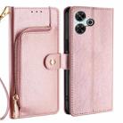 For Redmi 13 4G Zipper Bag Leather Phone Case(Rose Gold) - 1