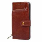For Redmi Note 14 4G 164.84mm Zipper Bag Leather Phone Case(Brown) - 2