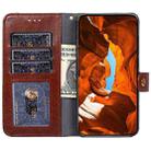 For Redmi Note 14 4G 164.84mm Zipper Bag Leather Phone Case(Brown) - 3