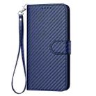 For Samsung Galaxy A36 5G YX0070 Carbon Fiber Buckle Leather Phone Case with Lanyard(Royal Blue) - 2