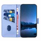 For Samsung Galaxy A56 5G YX0070 Carbon Fiber Buckle Leather Phone Case with Lanyard(Light Purple) - 3