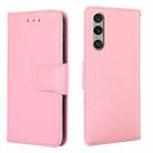 For Sony Xperia 1 VI Crystal Texture Leather Phone Case(Pink) - 1